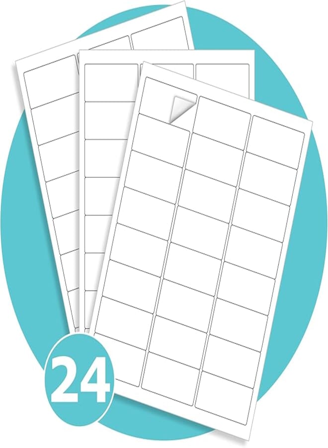 Triplast Multipurpose A4 Labels - 10 Sheets of 24 Labels Each (240 Total) - White, Matte, Inkjet & Laser Printer Compatible - Address, Shipping, File & DIY Stickers